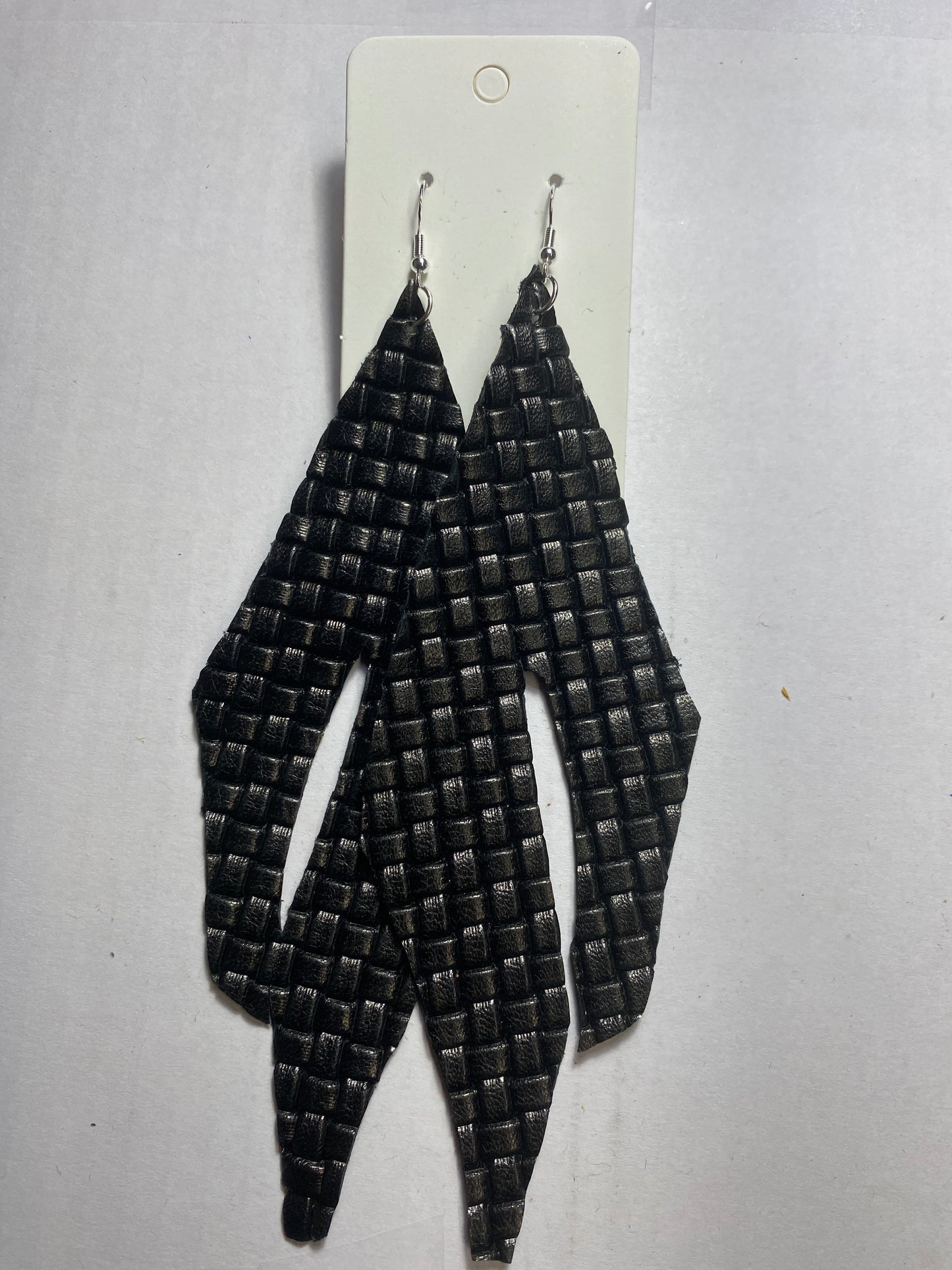 Large High Heel boots leather & Suede Earrings