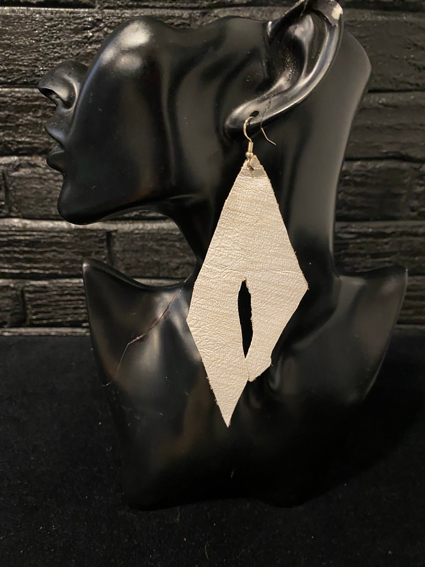 Large High Heel boots leather & Suede Earrings