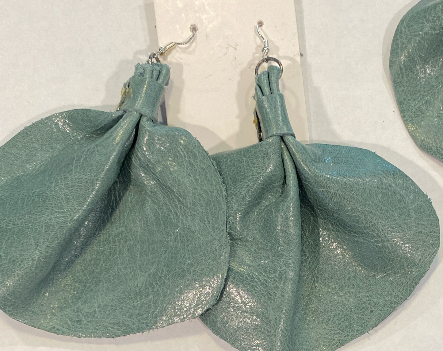 Large Elephant Ears Leather Earrings