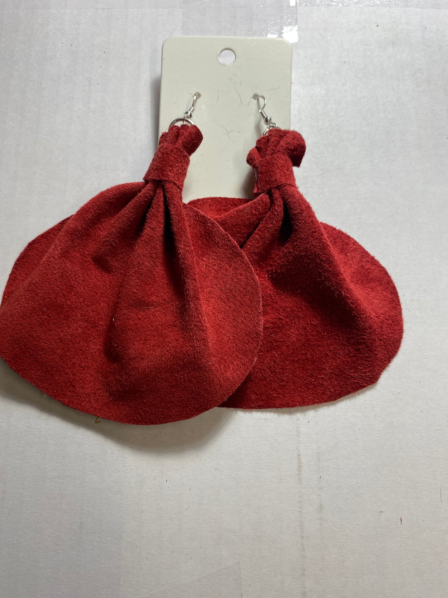Large Elephant Ears Leather Earrings