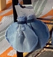 Large Denim Elephant Ear Earrings